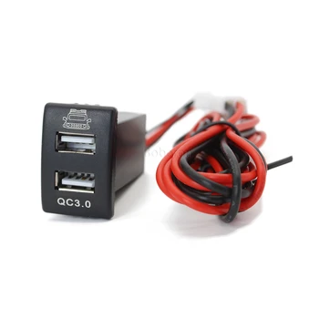 שיפוץ QC3.0 כפול מהיר טעינה USB מטען לרכב שקע USB כפול לשקע עבור סוזוקי ג ' ימיני