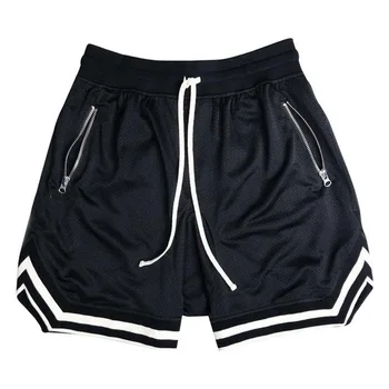 כדורסל אמריקאי מכנסיים קצרים בקיץ דק קצרים רשת Capris רופף ספורט כדורסל קצרים.