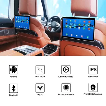 10.1 אינץ אנדרואיד רדיו במכונית קוצ ' ה משענת הראש מוניטור וידאו נגן מולטימדיה HD IPS מסך מגע WIFI Bluetooth תצוגה