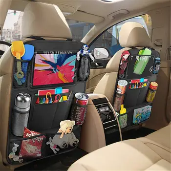 סגנון רכב האחורי שקית אחסון רב-כיס המכונית ארגונית Tablet Stand מחזיק כוס לרכב אחסון תלויה שקית מושב אוטומטית ארגונית