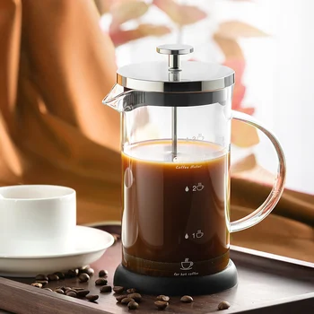 GIANXI העיתונות הצרפתית קפה סיר נירוסטה זכוכית מכונת קפה רב תכליתי יד אגרוף סיר קפה ואביזרים