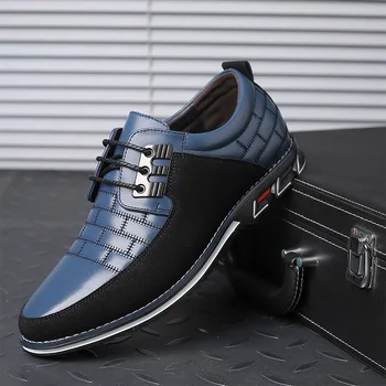 מזדמנים נעלי עור עבור גברים אופנה זכר עסקים נעליים המשרד נוחות גברים עובדים נעלי גבר נעלי גודל פלוס Sapato Masculino