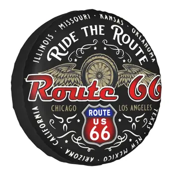 נסיעה על כביש 66 צמיג רזרבי כיסוי עבור טויוטה רוכבת אופנוע שיוט אמריקה הכביש של המכונית גלגל מגן 14