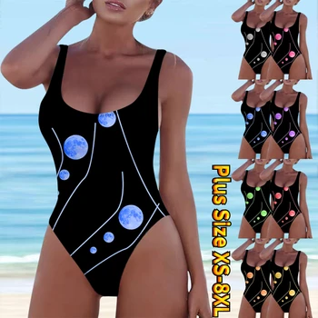 2023 קיץ סקסי בגדי אופנה חופשה Beachwear גודל גדול פרחוני הדפסה בגד אמבטיה חליפה חדשה נשים בגד ים חתיכה אחת 8XL
