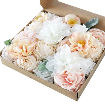 מלאכותי רוז פרחים תיבה משולבת לחתונה זרי כלה מקלחת הקישוטים למסיבה הסדרים קישוטי בית