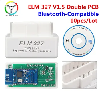 ELM327 V1.5. עם PIC18F25K80 שבב Bluetooth תואם עובד עבור Multi-מכוניות ELM 327 BT V1.5 OBD2 CAN-BUS obd2 אבחון כלי