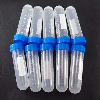 10pcs 50ml מעבדה פלסטיק בקנה מידה צנטריפוגות צינור עגול התחתונה עם כובע בורג EP צינור PCR צינור דגימה דגימה