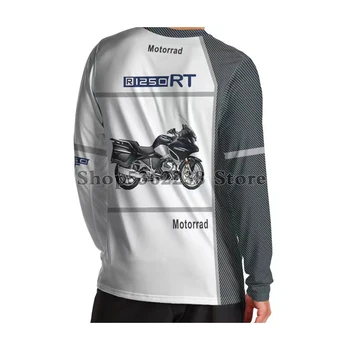 עבור ב. מ. וו R1250 RT Motorrad הרפתקאות ספורט Racing Team אופנוע רכיבה קיץ יבש מהירה אנטי UV ארוך חולצת הטריקו של גברים גופיות
