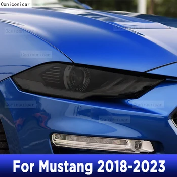 עבור מוסטנג 2018-2023 המכונית חיצוני פנס Anti-scratch בחזית המנורה גוון TPU סרט מגן מכסה תיקון אביזרים מדבקה