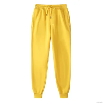 מותג האופנה מוצק צבע מכנסי גברים 2023 פשוטה כושר פראי האדם של מכנסיים מזדמנים Harajuku מכנסיים זכר