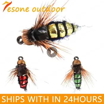 דיג פיתיון מלאכותי זבוב קטן בצורת חרקים הדבורה דיג פתיונות Topwater פיתיון דמוי דג בס דיג דיג פתיונות