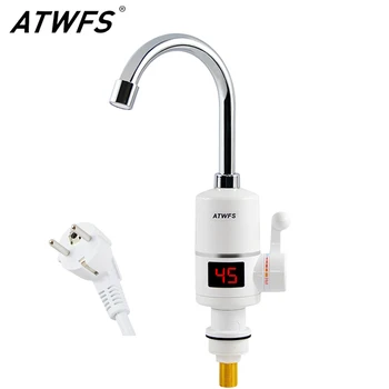 ATWFS מיידית תנור מים חמים מהברז מהר מיידי שהתרמוסטט מים תנור חימום 3000w חשמלי ברז תצוגת טמפרטורה