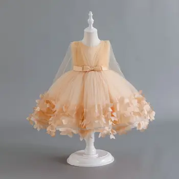 ילדה שמלת נסיכה גלימת שרוולים לעטוף שמלת נסיכת יום ההולדת להראות שמלת הנשף הילדים בגדים מ-1 עד 5 שנים Ol