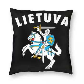 Lietuva ליטא המעיל של נשק הציפה מודפס כרית כיסוי דקורטיבי ליטאית לזרוק כרית כיסוי Case הביתה רוכסן 45X45