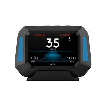 GPS לרכב חיישן רמת OBD האד הראש תצוגת LED מד מהירות חכמה-דיגיטלי נהיגה מעל למהירות השעון המעורר תזכורת Inclinometer