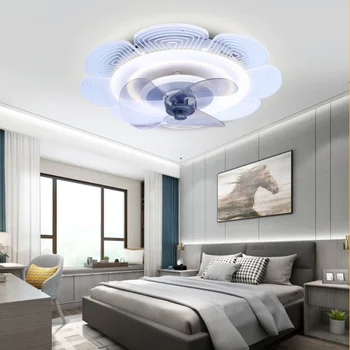 Led מאוורר תקרה מנורת נברשת תליון תאורה חדשה סגנון פשוט המודרנית בלתי נראה חדר השינה, הסלון של הילדים מהפך
