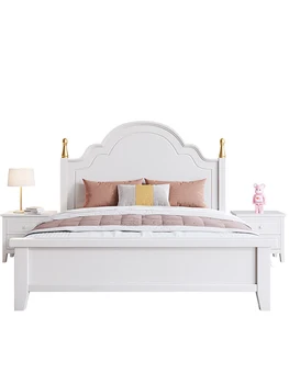 YY פשוטה בסגנון אמריקאי מעץ מלא מיטה 1.8 מ ' בנות במיטה 1.2 בנות במיטה