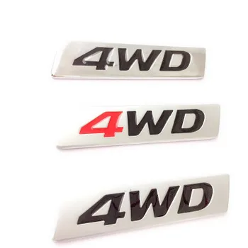 20X 3D מתכת כרום מדבקה 4WD סמל 4X4 תג רישוי רכב סטיילינג עבור הונדה CRV הסכם האזרחית סוזוקי גרנד Vitara סוויפט SX4