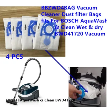 BBZWD4BAG שואב אבק שקיות מסנן מתאים בוש AquaWash & נקי רטוב & יבש BWD41720 ואקום