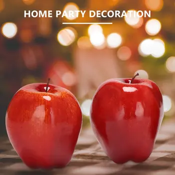 12Pcs מלאכותי תפוחים אדומים פרי טעים, בשביל מטבח בבית מזונות תפאורה הביתה המפלגה קישוט מלאכותי תפוחים