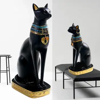 האלה המצרית באסטט חתולים פסלון אספנות פסל בית עיצוב משרד