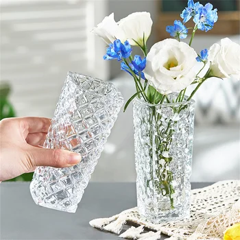 שקוף אגרטל זכוכית תוספות קישוט הוכנס לוח אגרטל פרחים מיובשים הסדר בקבוק מים לתרבות הידרופוני מיכל