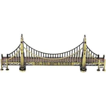 סן פרנסיסקו גשר פסל מתכת לקצץ מתכת גשר שער הזהב, גשר שער הזהב פסל שולחן העבודה בניית מודל וינטג ' עיצוב