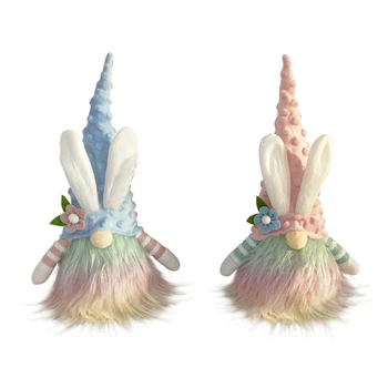 ארנב הפסחא Gnome לובש כובע יום הולדת פסטיבל מתנה מתנה