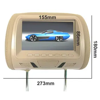 אוניברסלי 7 אינץ ' לרכב משענת ראש לפקח על המושב האחורי בידור Multi-media Player