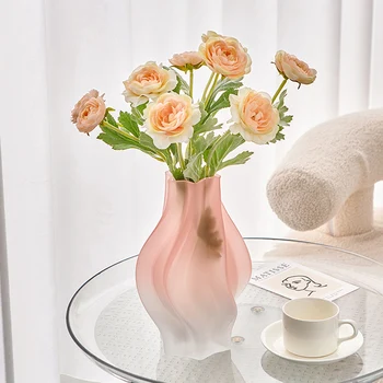 נורדי השולחן אגרטל זכוכית דקורטיבי צמח אגרטלים מותרות החדר אגרטל פרחי מודרני עיצוב הבית פנים אגרטל קישוט שולחן העבודה מתנה