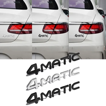 4MATIC 3D תג סמל מדבקה לרכב הזנב האחורי, תא המטען מדבקת לוגו מרצדס בנץ W210 E63 202 205 207 C E S Class AMG שם