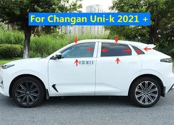 על Changan Unik Uni-2021-k + רכב סטיילינג חלון הרצועה המרכזית עמודה B C עמוד לכסות לקצץ דפוס מדבקה מסגרת אביזרים