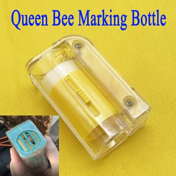 מלכת הדבורים סמן בקבוק פלסטיק לדחוף הכרה גבוהה מבוא המלכה הבתולה זיהוי כלים גידול דבורים חוות אספקה