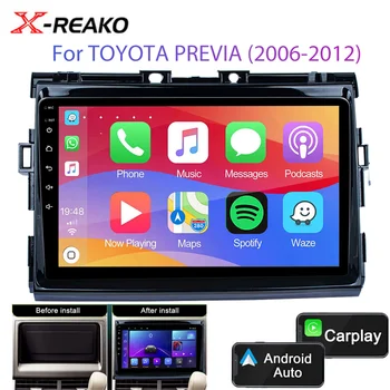 REAKOSOUND 4G AI הקול אנדרואיד 11 רדיו במכונית סטריאו טויוטה Previa XR50 2006 - 2019 ניווט GPS Carplay נגן מולטימדיה