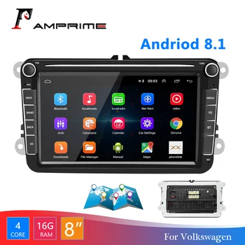 AMPrime אנדרואיד 2 din CarDVD נגן מולטימדיה ניווט GPS WIFI Autoradio רדיו Mirrorlink USB רדיו FM סטריאו לרכב עם מצלמה אחורית