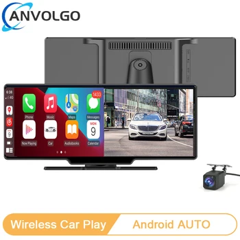 2k Dash Cam 10.26 אינץ 2560P*1440P המראה האחורית Carplay & Android Auto שחקן הרכב DVR מקליט מצלמה GPS 24H פארק BT, FM AUX
