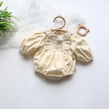 MILANCEL בגדי תינוקות פעוטות בנות חתיכה אחת רקמה Bodysuits שרוול ארוך בגדי תינוקות