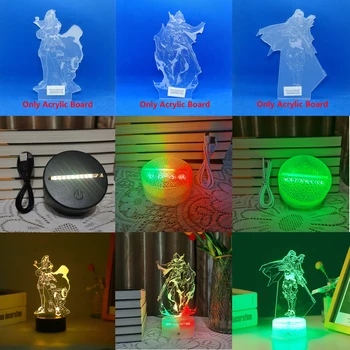 Valorant אופי לוח אקריליק 3D Led לילה אור הבסיס עבור הילד משחק אנימה השקיעה מנורת הילד הביתה עיצוב חדר אשליה מתנה משמיים