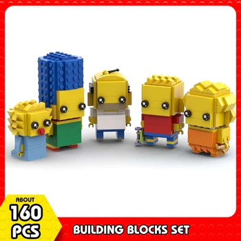 Moc אנימה דמויות Simpsoned יצירתי הסרט Brickheadz אבני הבניין הקריקטורה סיטקום לבנים סט צעצועים לילדים