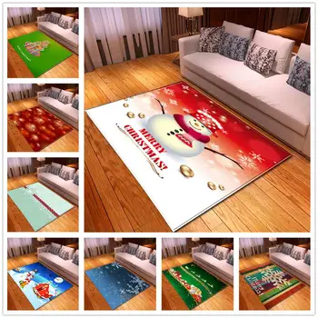 נורדי 3D חג המולד סנטה שטיח ילדים השינה לשחק מזרן רך פלנל קצף זיכרון Xams מסיבת אזור שטיחים עבור הסלון