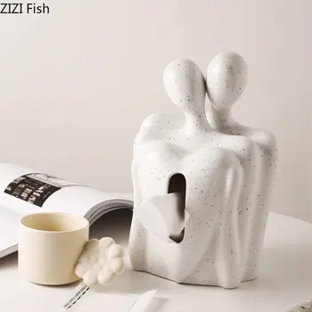 יצירתי קרמיקה רקמות תיבת קישוט הסלון שולחן רקמת אחסון תיבת אוהבי מלאכת תיבת נייר לקישוט הבית אמנות