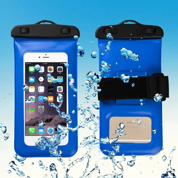 להגנת הסביבה עמיד למים גבוה שקוף עם מסך מגע טלפון נייד תיק עמיד למים IPX8 כיתה סרט PVC צף Sp
