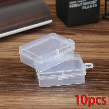 10Pcs Snap-on מיני עמ ריק קופסת פלסטיק שקוף PP קופסא ריקה עם מכסה פלסטיק תיבת אריזה חלקים תיבת אחסון