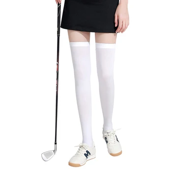 נשים ספורט צינור גולף גרביים בקיץ קרח משי אישה הגנה מפני השמש הרגל לכסות בנות קיץ חיצונית רכיבה גבוהה גרבי ספורט
