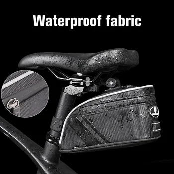 עמיד למים אופניים תיק אחורי בטיחות רעיוני רכיבה על אופניים אוכף תיק גדול קיבולת Seatpost אופניים התיק MTB אופניים אביזרים XA190Q