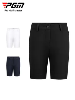 PGM גולף נשים מכנסיים קצרים בקיץ אלסטי עמיד למים חצי מכנסיים כיס Zip בנות ספורט בגדים ללבוש טניס KUZ129 XS-XL