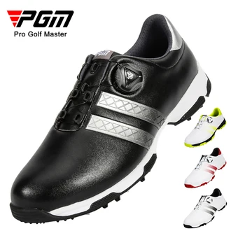 PGM גברים נעלי גולף פטנט אנטי להחליק קוצים עמיד למים לנשימה מהירה לשרוך מזדמנים נעלי ספורט אימון ספורט נעלי גולף XZ160