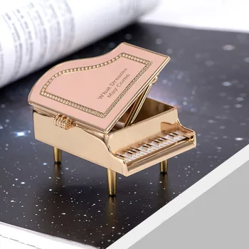 סימולציה מיני פסנתר צורה סגסוגת עיצוב תיבת הנגינה ילד הבנות יום הולדת יצירתי מוזיקלי קישוטים הנגינה ZD301