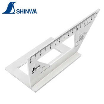 יפנית פינגווין SHINWA מצנפת חוק 3D 45 90 מעלות נגרות כיכר זווית קו מד שליט יציבות Multi-פונקציה 1PCS