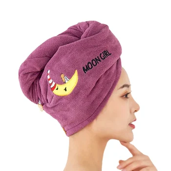 מהיר ייבוש השיער במגבת נשים מקלחת כובע חורף שירותים אספקה טורבן ראש לעטוף רך קסם מקלחת כובע Windproof אמבטיה כובע ילדה